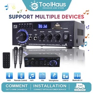 Toolhaus 2400W Power Amplifier Home Music Speakers bluetooth Digital Amplifiers Audio 2 Channel Hifi