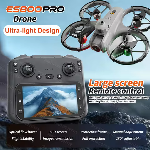 ES800PRO Drone 1:1 Scale Aerodynamic Design 8K 1080P HD Camera Remote Control Brushless 360° Obstacl