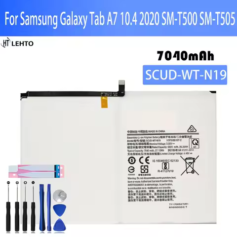 SCUD-WT-N19 Battery For Samsung Galaxy Tab A7 10.4 (2020) SM-T500 SM-T505 T505N Capacity Replacement