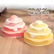 3-tier candy ball tower for cats, helps cats reduce active stress, chasing toy for cats