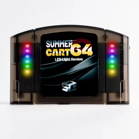 SC64 Game Card For Nintendo 64 16GB 6000-in-1 Retro Games, LED Mode Indicator SummerCart 64 iQue/N64