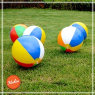 KUDOSTH ลูกบอลชายหาดแบบเป่าลมขนาด 26 ซม. ลูกบอลเด็กเล่น ลูกบอลสีเป่าลม บอลเป่าลม