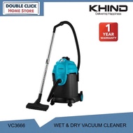 Khind Wet & Dry Vacuum Cleaner VC3666