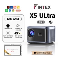 FINTEX X5 Ultra 8K Projector  25000LM 1200 ANSI Auto Focus  8K HDMI  Home Theater Proyektor Bluetoot