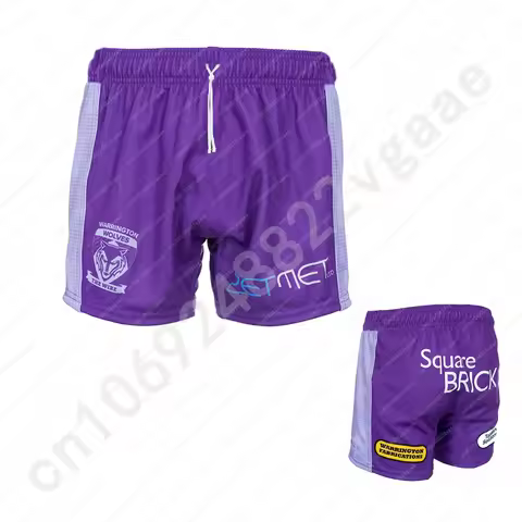 2025 Rugby Jersey Men Clothes Top Trousers Train Warriors Pants Warrington Wolves Away Adult Shorts 