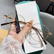 Kacamata Photochromic Retro Bulat Logam Tipis Gaya Korea