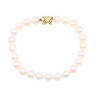 [มือสอง] กำไลข้อมือไข่มุกซิกเนเจอร์ของ Tiffany & Co. ขนาดข้อมือ 14.5 ซม. ทองคำ 18 (สีเหลือง) กำไลข้อ
