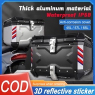 Aluminium Top Box Motorcycle luggage Motorcycle trunk Motorcycle Storage Box ABS Top Box 45/57/65L