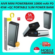 AIVR MINI POWERBANK 10000 mAh PD 45W +QC PORTABLE SLIM POWER BANK