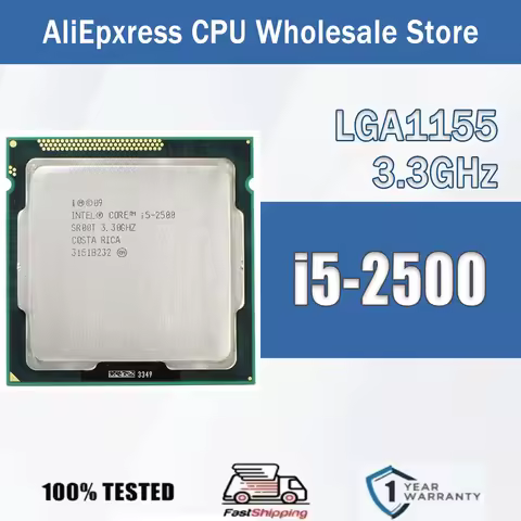 Intel Core i5-2500 3.3GHz 4 Core 4 Thread CPU 6M Cache up to 3.70GHz 95W i5 2500 Desktop Processor i
