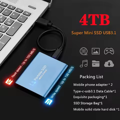 High speed external solid state drive 4TB portable external hard drive ssd 4TB external hard drive s