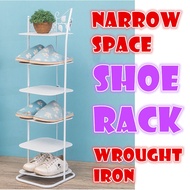 [SG Stock]HDB Door side corner side shoe rack storage shelf organizer narrow space Wrought iron