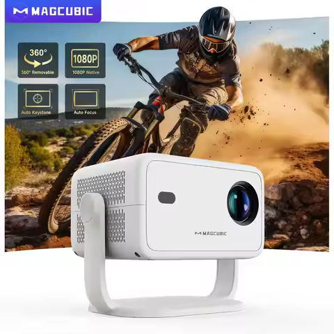 Magcubic 8K L018 Projector 650ANSI Native 1080P Auto Focus & Keystone 360° Rotate Android 14 BT 5.4 