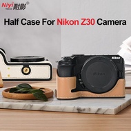 PU Leather Half Case for Nikon Z8 Z30 Z50 ZF ZFC Camera Cover Bag Rough Feeling