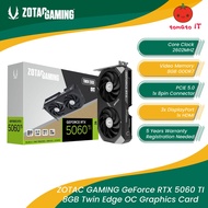 ZOTAC GAMING GeForce RTX 5060 Ti 8GB GDDR7 Twin Edge OC Graphics Card ZT-B50610H-10M