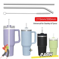 PA-HOME 1Pcs Cup Straw, Drinking Straight Bent Stainless Steel Straws, Silver 6mm 8mm Reusable Replacement Straw for  30oz 40oz Tyeso Cup