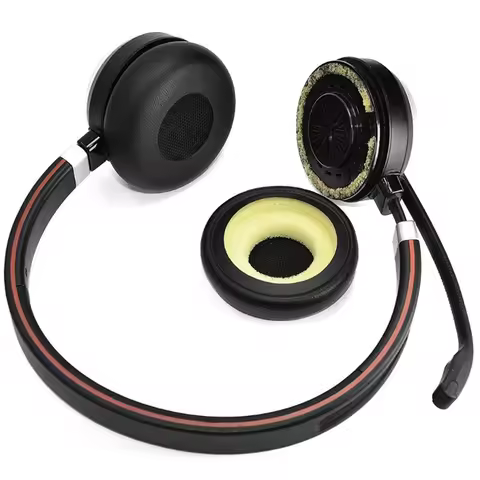 2Pcs High Quality Replace Earpad Ear Pads Cover For-Jabra Evolve 20 20Se 30 30II 40 65 Soft Foam Cus