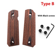 CFGYU แผ่นไม้ไขควงสีเพชรสไตล์1911มือจับแบบยึดแผ่นปะที่เปลี่ยน DIY อุปกรณ์เสริมแผ่นตกแต่งชิ้นส่วน DWE