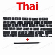 2021 Laptop A2442 A2485 Keyboard Keys Keycaps US UK French Russian Spain For Apple Macbook Pro M1 Re