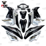 Paketan Cover Body Halus Custom Warna Hitam Silver // Biru Langit Supra X 125 2005-2006