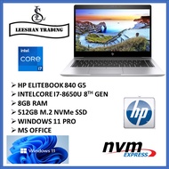 [NEW ARRIVAL-REFURBISHED] [Next day deliver] HP ELITEBOOK 840 G5 CORE I7 -8650U | Intel Core i7-8th Gen | 14.0-Inch FHD | 8GB RAM | 512GB SSD | Windows 11 Pro | MS office | 2 month warranty