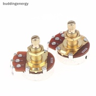 {BUDDI} 1Pcs Guitar Potentiometer Pot Low Torque And Low Noise Smooth Feel Brass Shaft A500K A250K B
