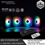 Fan CASE TECWARE ARC SPECTRUM F1 (4FAN) 120MM RGB WITH CONTROLLER