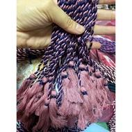 1m2 long pink and blue tassel string, decorative tie, waist tie, curtain string, door curtain string