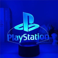 HZ 3D Night Lights Lamp PlayStation Gaming Icon Logo Figure Bedroom Decor Lighting Remote LED Lamp K