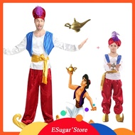 🇵🇭 Disney Movie Aladdin Costume for Kids Boy Arabian Prince Cosplay Clothes For Boys Men With Lamp A