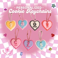 Personalized Cookie Keychains Cute Heart Shaped Customized Name Tag 3D Printed | Sparks and Co.