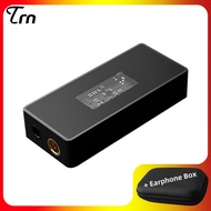 เครื่องขยายเสียงหูฟังมุกสีดำ TRN เพิ่ม Faaeal PU กล่องเก็บของสี่เหลี่ยม EQ 8-Band EQ ยืดหยุ่นปรับแอม