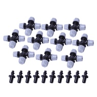 Greenhouse Humidifier Plant Misting Cross Atomizing Nozzle Sprinkler Tee (10Pcs)