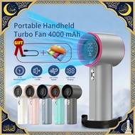 ⚡Ready Stock⚡4000 mAh Turbo Mini Fan RechargeablePortable Electric Strong Wind 100 GearHigh Speed Ha