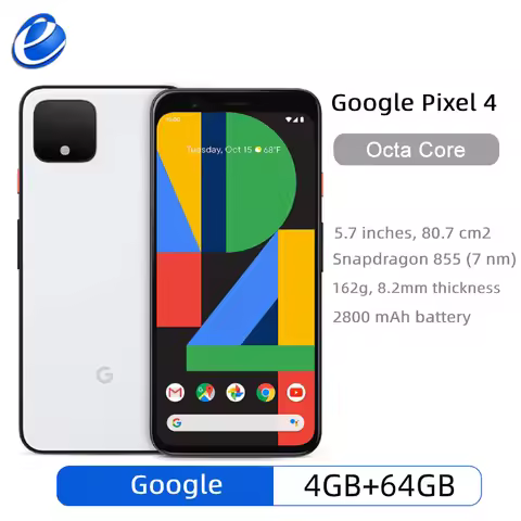 Original Google Pixel 4 5.7" P-OLED Snapdragon 855 6GB RAM 64GB ROM Octa Core Andorid 10 Mobile phon