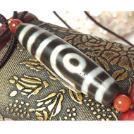 Tibetan Two Eyed Dzi Beads High Oil Tibetan Two Eyed Dzi Beads 53.3 X13.5mm