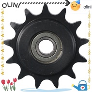 OLINI Chain Idler Sprocket, C45 Carbon Steel 10mm Bore 1/2" Pitch Convex Idler Gear, with Insert 13 