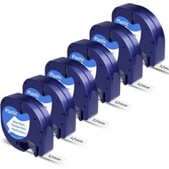 Label Tape Replacment for DYMO Letratag Refills 91331 S0721610 Plastic Black on White for Dymo LT Pl