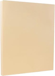 JAM Paper® Vellum Bristol Cardstock - 8.5" x 11" - 67 lb Ivory - 50/Pack