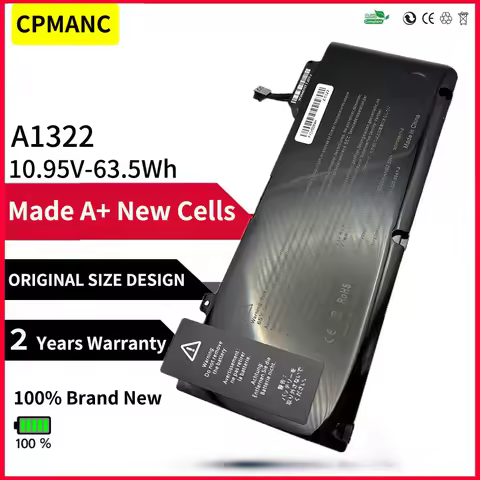 CPMANC A1322 A1278 Battery For Apple MacBook Pro 13" 2009 2010 2011 2012 MB991LL/A MB990LL/A MB990J/