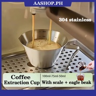Coffee Extraction Cup Stainless Steel Measuring expresso cup Coffee Milk Tea espresso with Measure