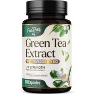 Green Tea Extract 1000mg - 60 Capsules 98% Polyphenols & 45% EGCG - Extra Strength Green Tea Pill Su
