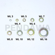 [10pcs] Yellow WL 7mm Spring Washer / Spring Washer Zinc Plated M7