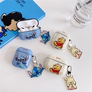 Casing for Airpods Pro2 Airpods Pro Airpods 3 gen3 Airpods 2 Cute Cartoon Pooh &amp; Stitch Hard Case