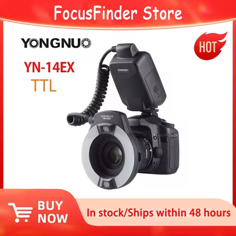 YONGNUO YN-14EX TTL Macro Ring Lite Flash Light for Canon EOS DSLR Cameras 5D Mark II 5D Mark III 6D