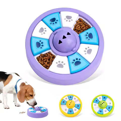 Dogs Toys Slow Feeder Food Dispenser NonSlip Bowl Interactive Increase Puppy IQ Slowly Eating Pet Pu