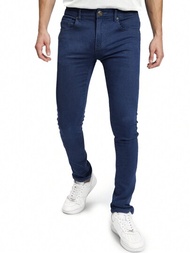 Men's Slim Skinny &amp; Standard Fit Biker Jean, Comfy Flex Stretch Moto Wash Distressed Denim Jeans Pants