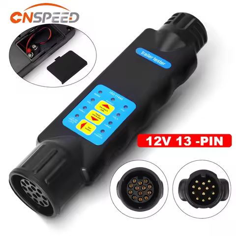 12V Trailer Socket Tester Towbar Plug Socket Diagnostic Tools 7Pin/13 Pin Caravan Towing Tow Bar Lig