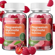 Magnesium Glycinate Gummies 400mg, Sugar Free Magnesium Supplement w/Ashwaganha, Zinc, Vegan Magnesi