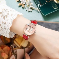 Square temperament women watch elegant leather band ladies business dress wristwatch waterproof luxury ladies watches gift